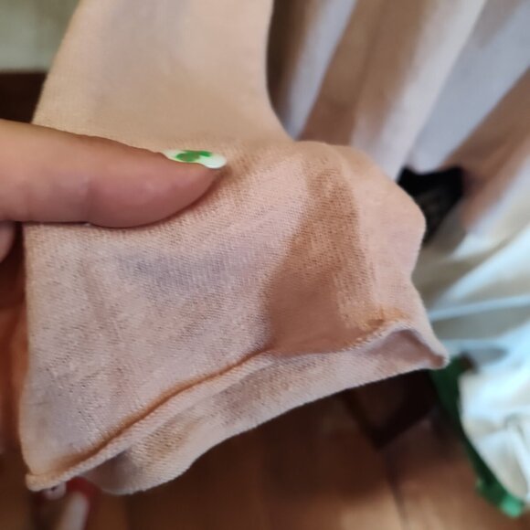 Eileen Fisher 70% Linen Top Sweater Blouse Shirt Pale Pink Boat Neck - Picture 3 of 10